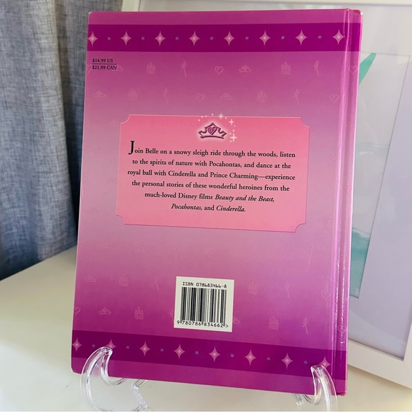Disney Once Upon A Princess Belle Pocahontas Cinderella Hardcover Storybook Book - Picture 16 of 16